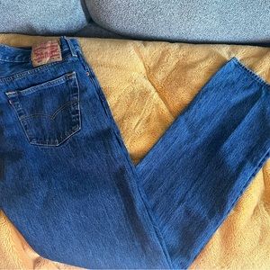 Levi’s 501 mens button fly straight leg jeans denim size 34x36